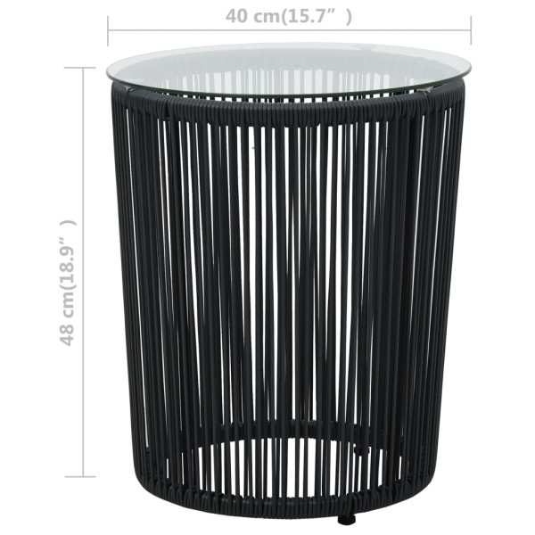 Zestaw mebli ogrodowych Czarny 40 x 40 x 48 cm Polietylen vidaXL, 2640328