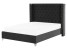 Inny kolor wybarwienia: Łóżko welurowe 160x200 pikowane czarne