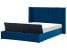 Inny kolor wybarwienia: Łóżko welurowe z ławką skrzynią 180x200 niebieskie