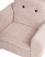 Fotel dziecięcy tapicerowany boucle różowy, 2663466
