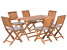 Produkt: Zestaw ogrodowy drewno stół 6 krzeseł brąz