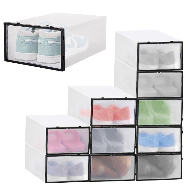 Pudełko na buty z otwieraną klapą 30,5x21x12,5 cm organizer na obuwie, 2704830