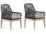Produkt: Zestaw krzeseł ogrodowych wiklina czarny