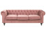 Inny kolor wybarwienia: Sofa kanapa trzyosobowa retro różowa