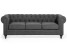 Inny kolor wybarwienia: Sofa kanapa trzyosobowa retro szara