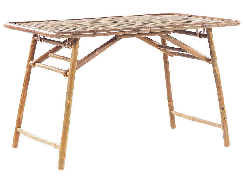 Stół ogrodowy bambusowy 120x70 cm jasne drewno, 271808