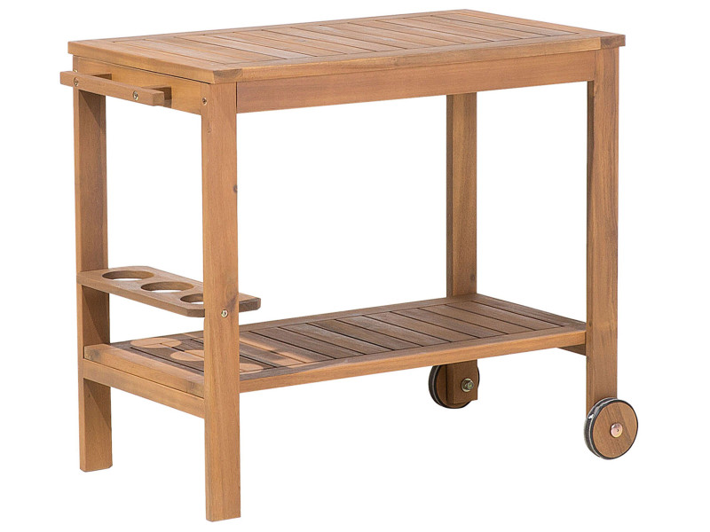 Wózek na kółkach stolik ogrodowy drewno, 272053