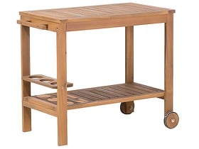 Wózek na kółkach stolik ogrodowy drewno