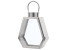 Produkt: Lampion dekoracyjny mosiężny srebrny 46cm