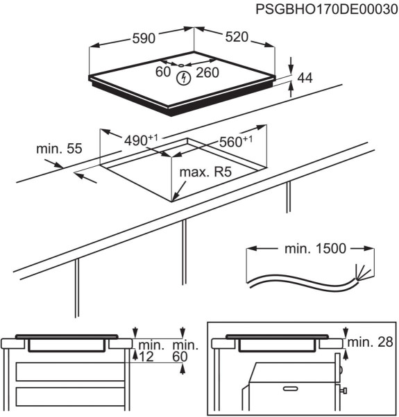 Płyta indukcyjna ELECTROLUX LIV63431BW, 2861686