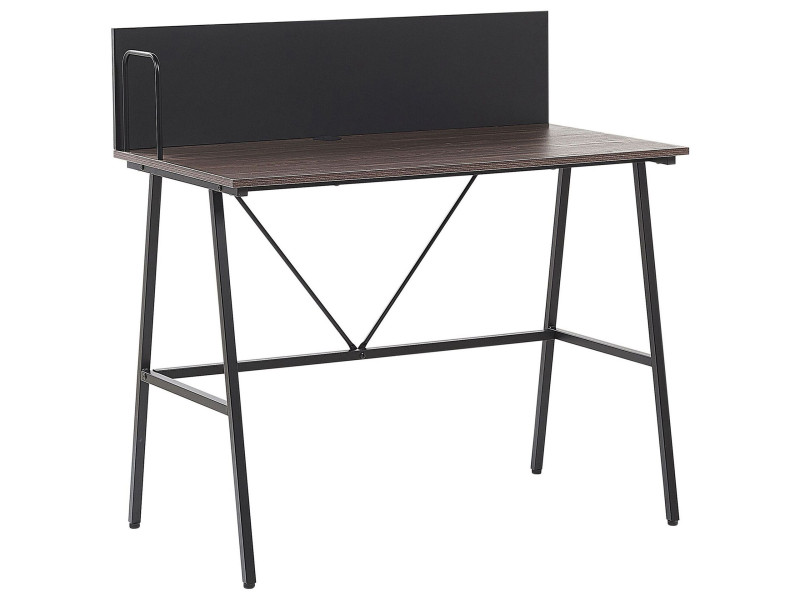 Małe biurko 100x50 ciemne drewno, 296866