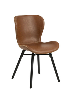 krzesło tapicerowane Bago brandy /czarne, 298649