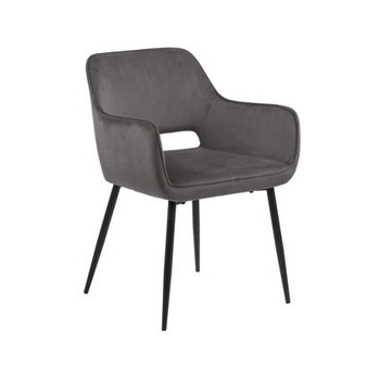 Krzesło Ranja Dark grey tapicerowane, 298679