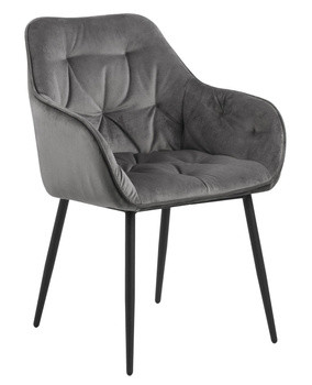 Krzesło Brooke VIC Dark Grey tapicerowane, 299717