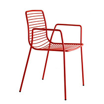 Krzesło Summer Arm czerwone metalowe