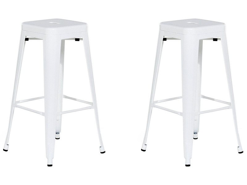 2 stołki barowe 76cm biały, 300367