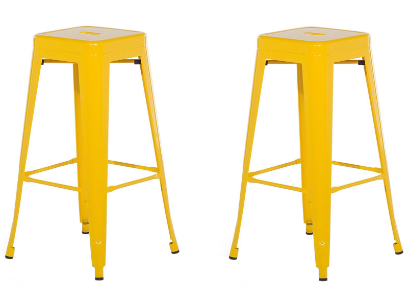 2 stołki barowe 76cm żółty, 300423