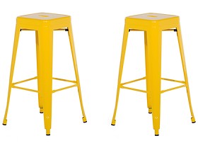 2 stołki barowe 76cm żółty