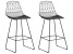 Produkt: 2 krzesła barowe hokery metalowe czarne