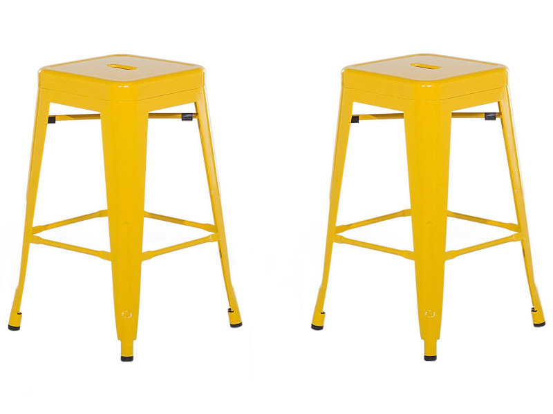 2 stołki barowe 60cm żółty, 300533