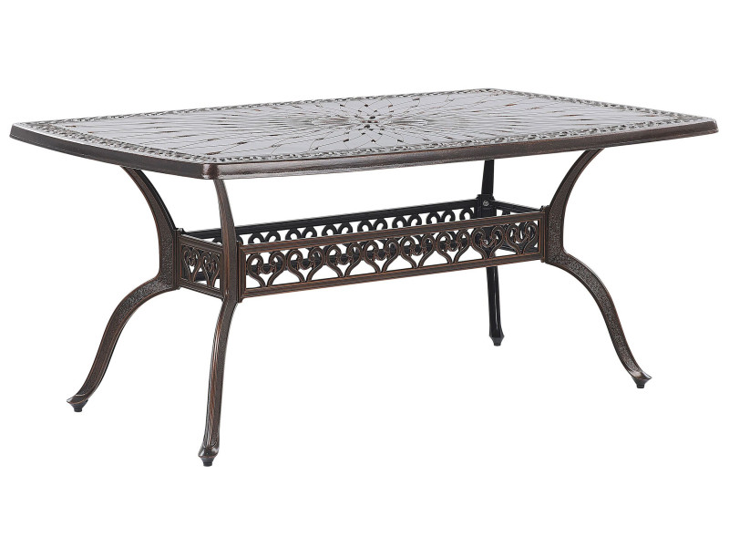 Stół ogrodowy aluminiowy 102x165 brązowy, 306179