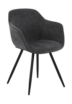 Krzesło Noella szary ciemny tapicerowane, 309509