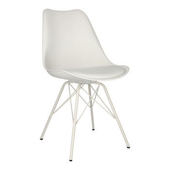 Krzesło Eris PP białe/białe z tworzywa, 310123