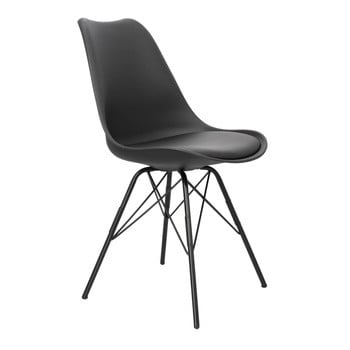 Krzesło Eris PP czarne/czarne z tworzywa, 310150