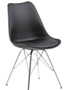 Krzesło Eris PP czarne z tworzywa, 310172