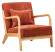 Produkt: Fotel drewniano-tkaninowy, terrakota