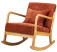 Produkt: Krzesło bujane drewno/tkanina terrakota