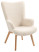 Produkt: Fotel salonowy z litego drewna i białymi pętelkami