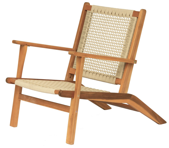 Krzesło ogrodowe z litego akacji i sznurka, 315676