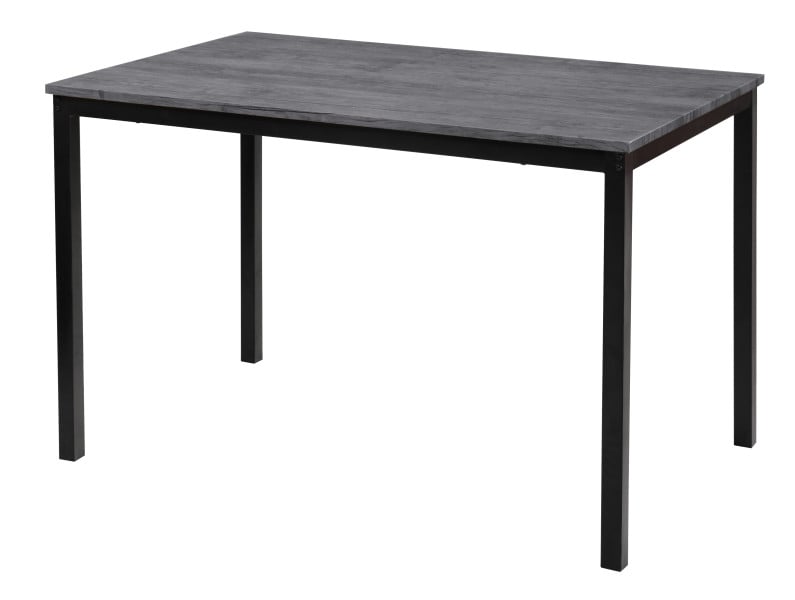 Stół jadalniany dla 4 osób z metalu i szarego drewna L120, 315807