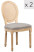 Inny kolor wybarwienia: Zestaw 2 krzeseł drewno/plecionka