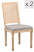 Inny kolor wybarwienia: Zestaw 2 krzeseł drewno/plecionka ciemnoszara