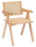 Inny kolor wybarwienia: Krzesło plecionkowe z drewnianymi podłokietnikami