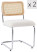 Inny kolor wybarwienia: Zestaw 2 krzeseł metalowych z plecionką (białe pętelki)