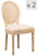 Inny kolor wybarwienia: Zestaw 2 krzeseł drewno/plecionka beż tkanina