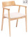 Inny kolor wybarwienia: Zestaw 2 krzeseł z litego drewna i naturalnymi pętelkami