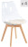 Inny kolor wybarwienia: Zestaw 4 krzeseł drewnianych z przezroczystym siedziskiem