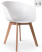 Inny kolor wybarwienia: Zestaw 4 skandynawskich krzeseł z białego drewna