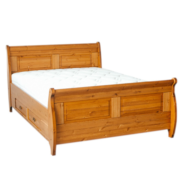 Drewniane łóżko z szufladami Sycylia 140x200, 320607