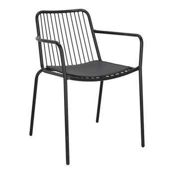 Krzesło Bill Arm Black z poduszką PU, 321063