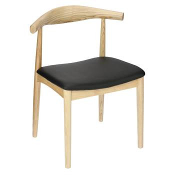 Krzesło Codo insp. Elbow Chair naturalny/czarny drewniane, 321149