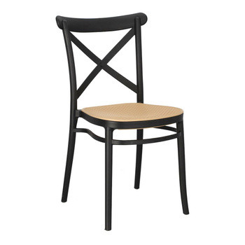 Krzesło Moreno czarne z tworzywa, 321225