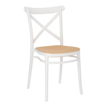 Krzesło Moreno białe z tworzywa, 321282