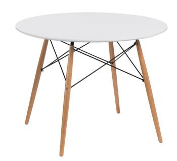 Stół DTW 100 cm biały/naturalny okrągły, 321578