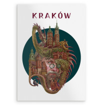 Plakat Kraków, dekoracja miasta 21x29,7 cm