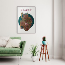 Plakat Kraków, dekoracja miasta 21x29,7 cm